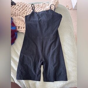 Beyond Yoga Charcoal Gray / Black onesie